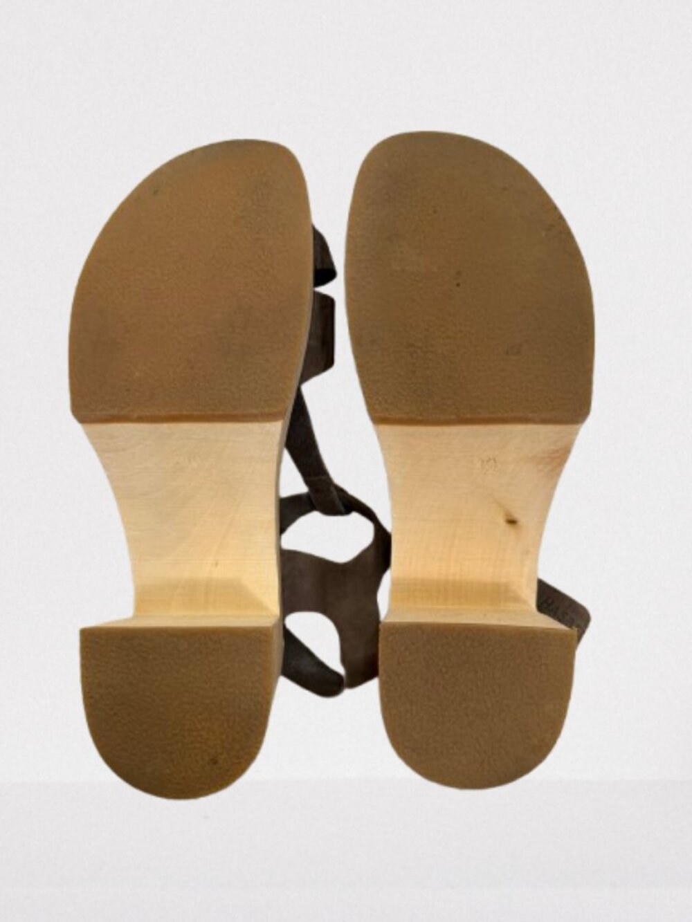 Swedish Hasbeens Brown Birgit Leather Clog Sandals Size EU 39/US 9 - Picture 10 of 11